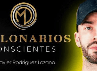 Logo oficial de Millonarios Conscientes y retrato de Javier Rodríguez Lozano, organizador de la Cumbre.