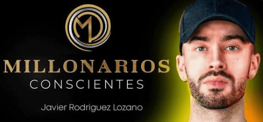 Logo oficial de Millonarios Conscientes y retrato de Javier Rodríguez Lozano, organizador de la Cumbre.